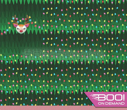 Spandex P125 Xmas Reindeer Green Project Panel