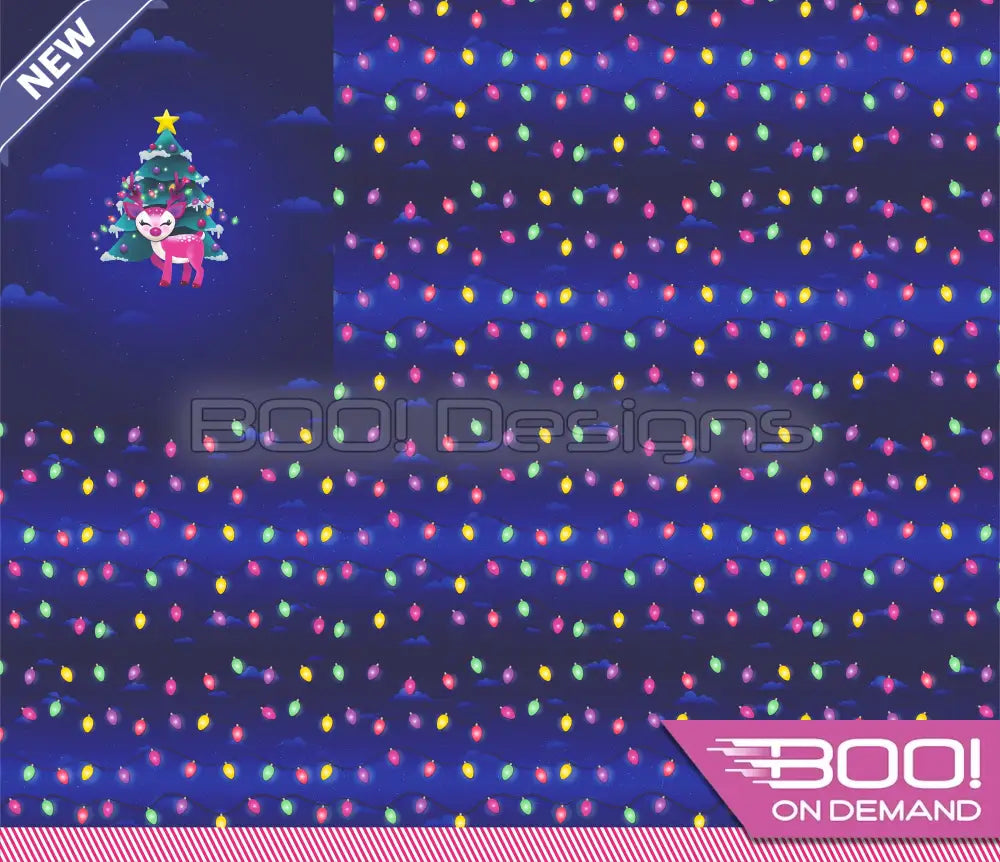 Spandex P125 Xmas Village Blue Project Panel