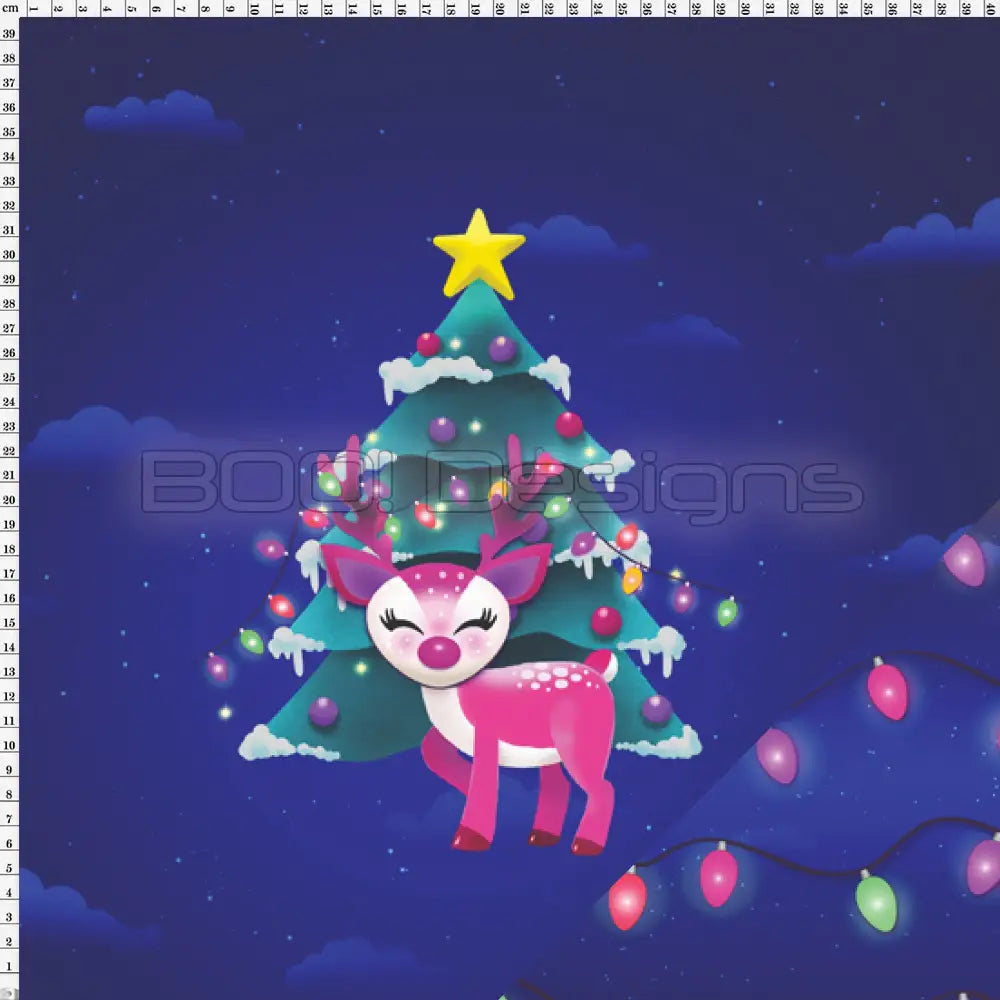 Spandex P125 Xmas Village Blue Project Panel