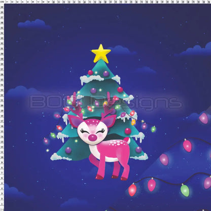 Spandex P125 Xmas Village Blue Project Panel