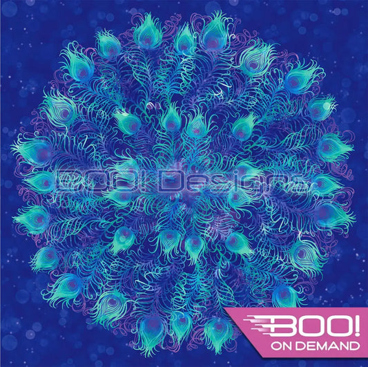 Spandex P145 Circle Panel Peacock Blue Project Panel