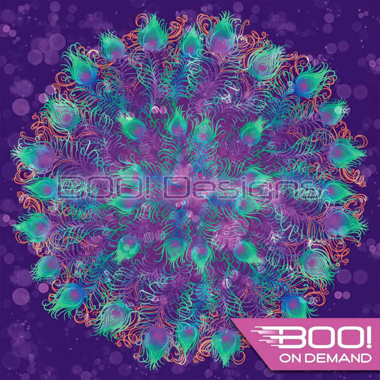 Spandex P145 Circle Panel Peacock Purple Project Panel