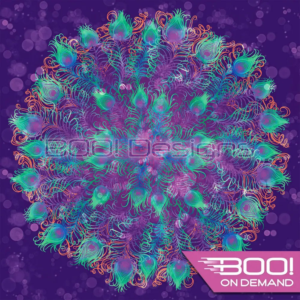 Spandex P145 Circle Panel Peacock Purple Project Panel