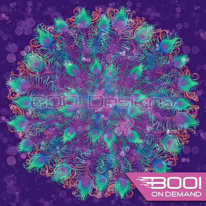 Spandex P145 Circle Panel Peacock Purple Project Panel