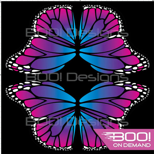 Spandex P145 Circle Panel Wings Pink Blue Project Panel