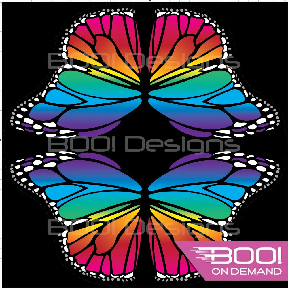 Spandex P145 Circle Panel Wings Rainbow Project Panel