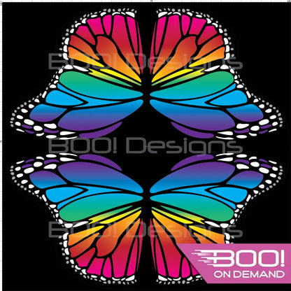 Spandex P145 Circle Panel Wings Rainbow Project Panel