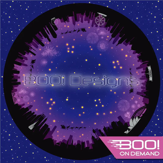 Spandex P145 Circle Panel Xmas Silhouette Pink Project Panel