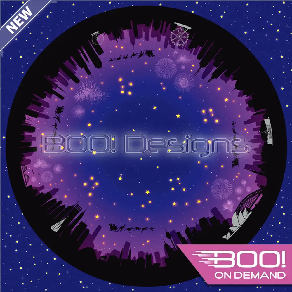 Spandex P145 Circle Panel Xmas Silhouette Pink Project Panel