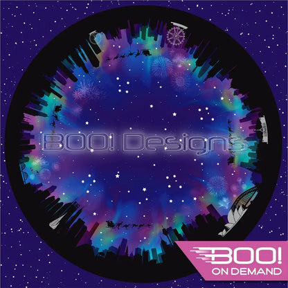 Spandex P145 Circle Panel Xmas Silhouette Purple Project Panel