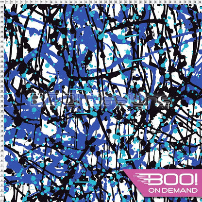 Spandex Paint Splash Royal Fabric