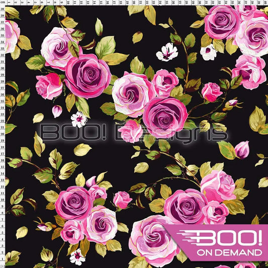 Spandex Painted Rose Fabric