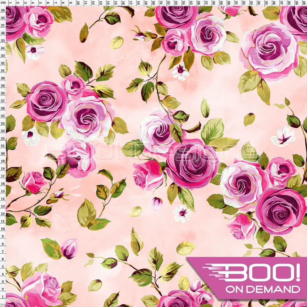 Spandex Painted Rose Pink Fabric