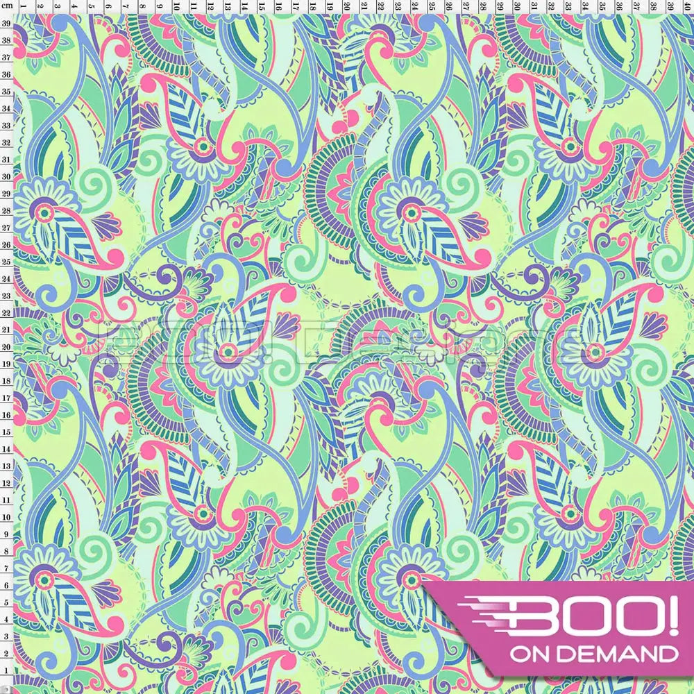 Spandex Paisley Party Fabric