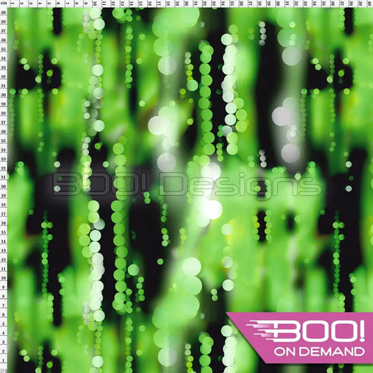 Spandex Party Blur Green Fabric