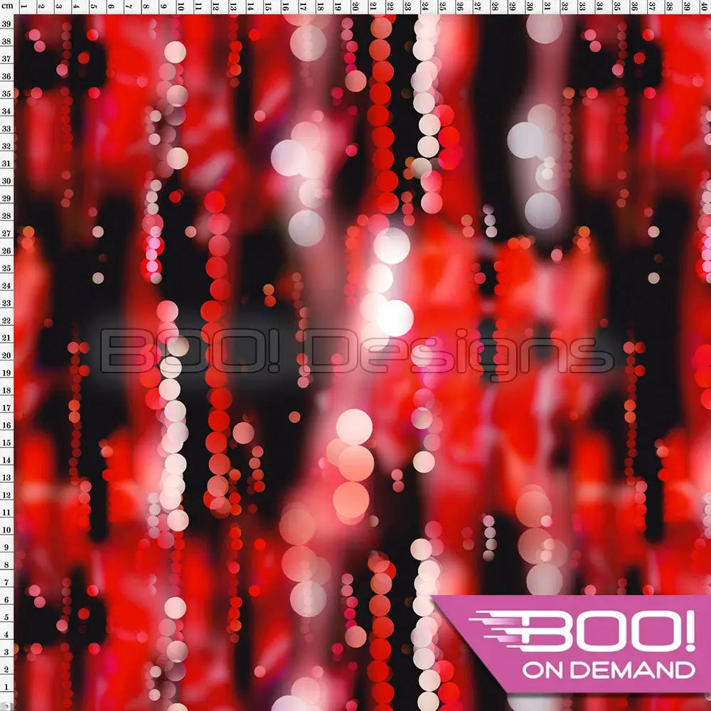 Spandex Party Blur Red Fabric