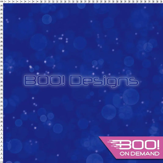 Spandex Peacock Bokeh Blue Fabric