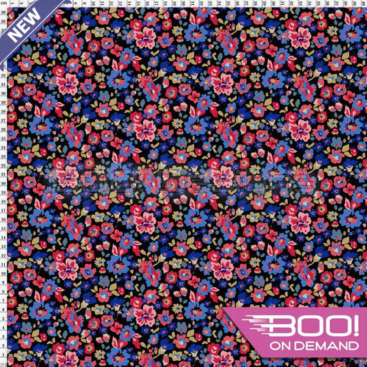 Spandex Peony Black - Fabric