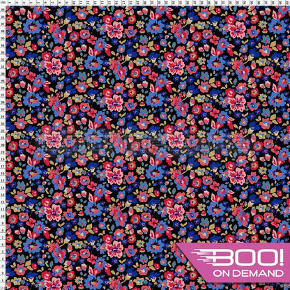 Spandex Peony Black - Fabric