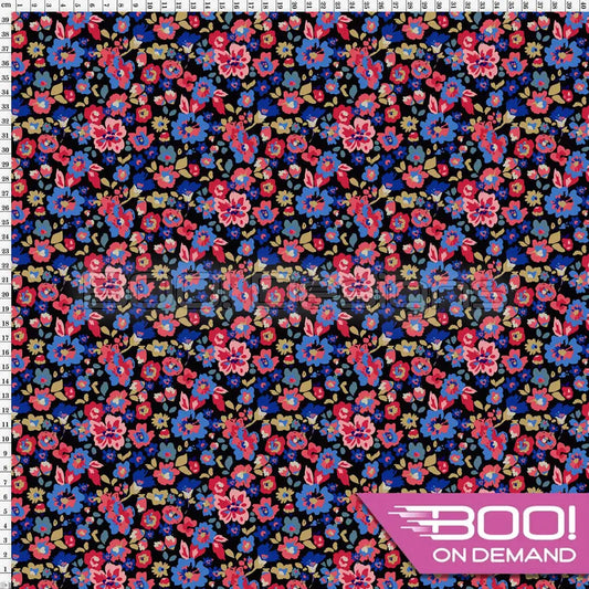 Spandex Peony Black - Fabric