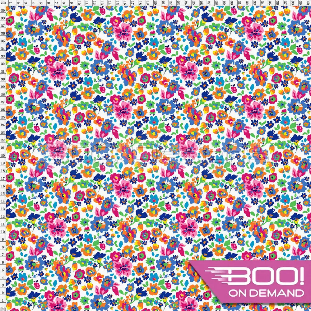 Spandex Peony White - Fabric