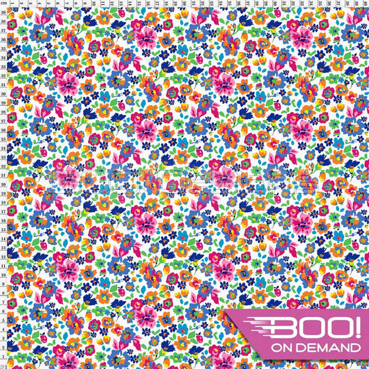Spandex Peony White - Fabric