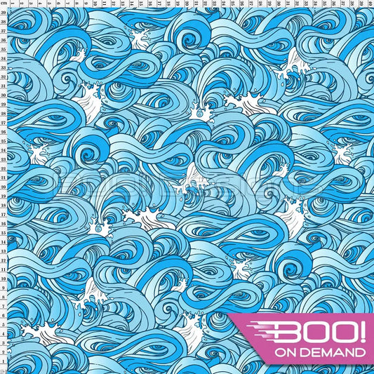 Spandex Pirate Waves Fabric