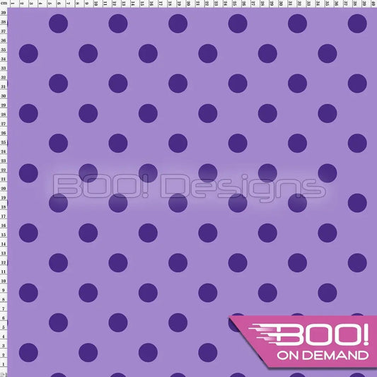 Spandex Polka Dot 20mm Purple on Lilac - Fabric