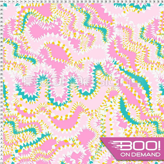 Spandex Popsicle Abstract Pink Fabric