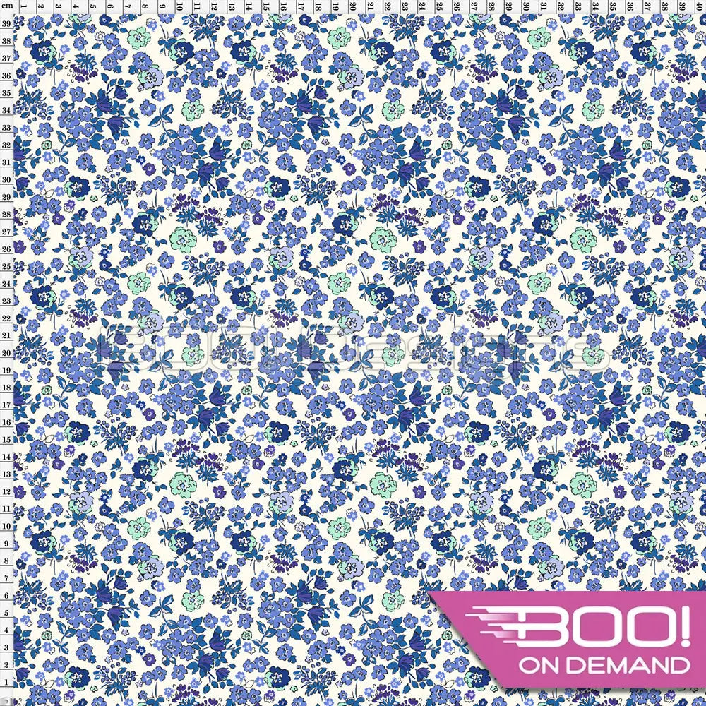 Spandex Posey Blue Fabric