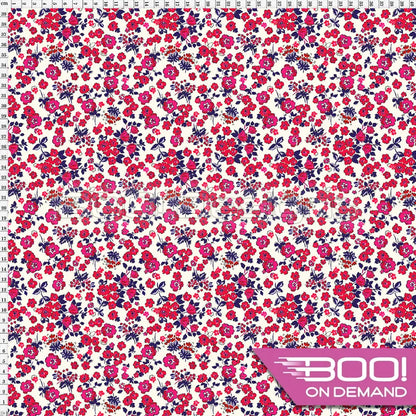 Spandex Posey Red Pink Fabric