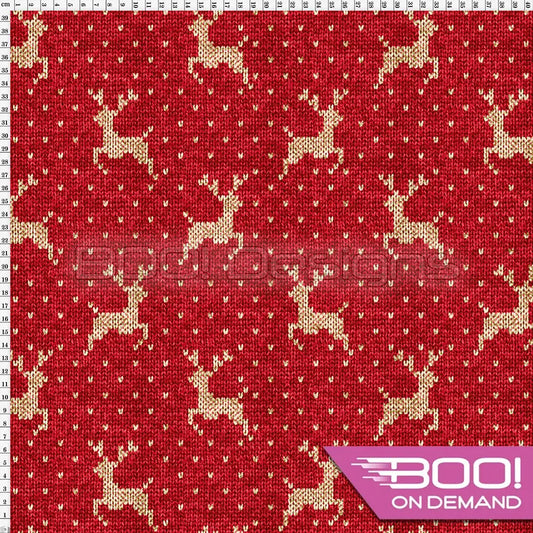 Spandex Prancer Knit Red Fabric