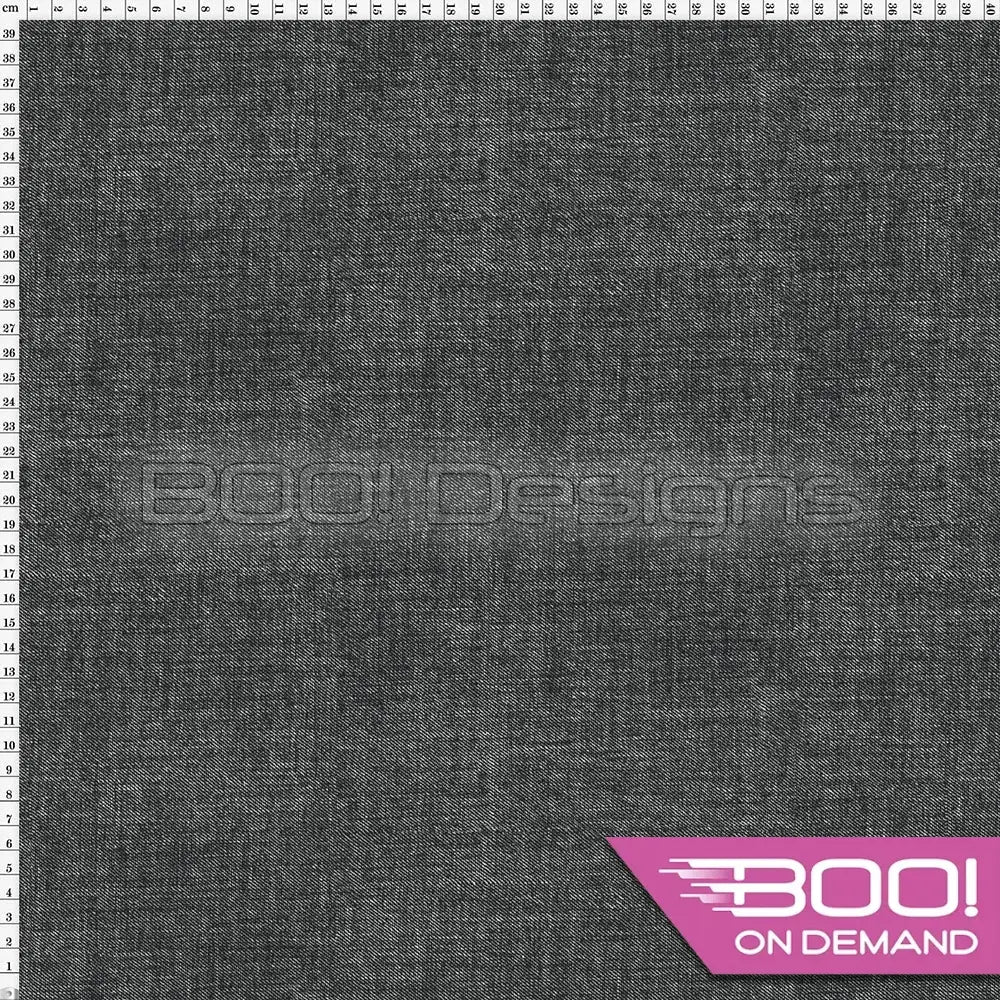 Spandex Printed Denim Black Fabric