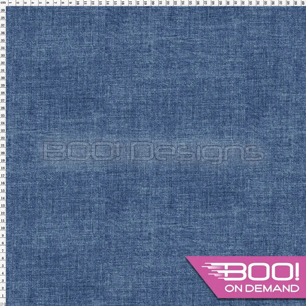 Spandex Printed Denim Blue Fabric