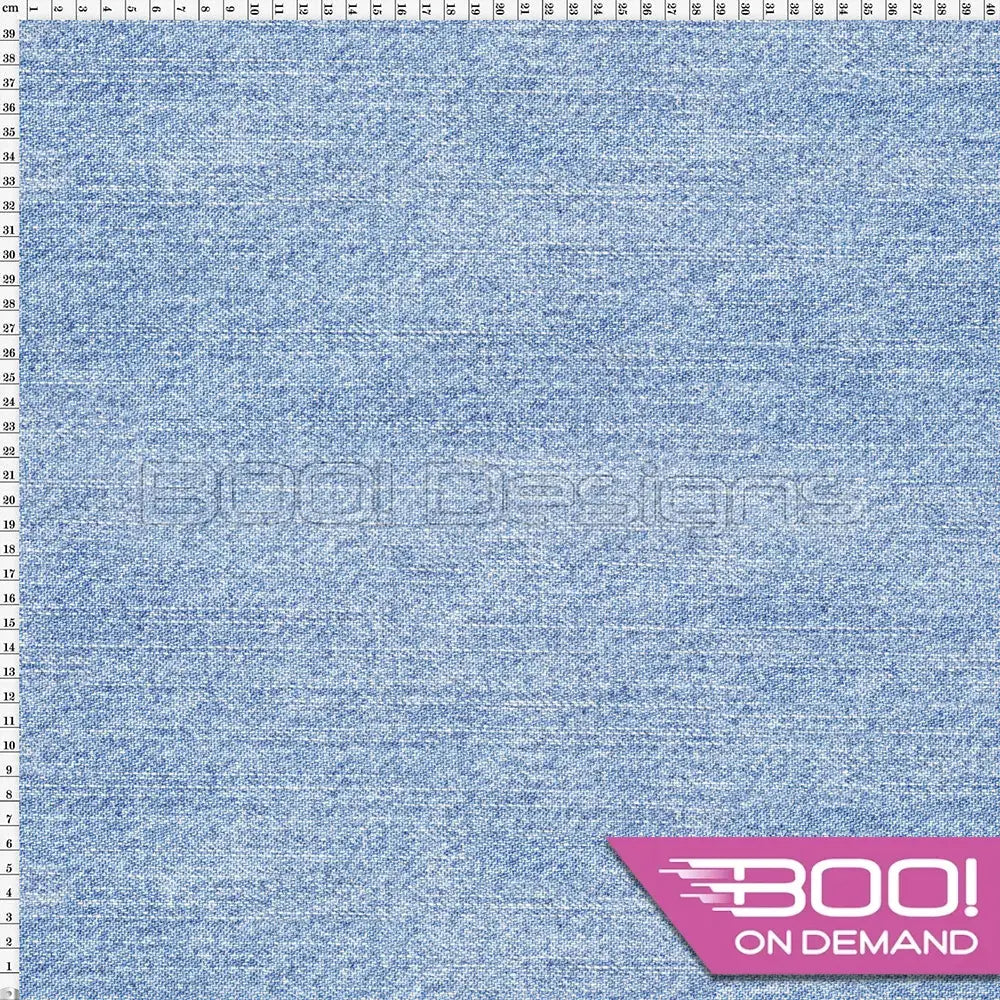 Spandex Printed Denim Light Blue Fabric