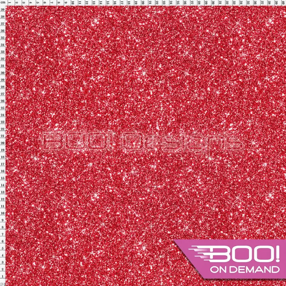 Spandex Printed Glitter Red Fabric