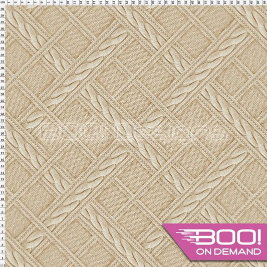 Spandex Printed Knit Check Oatmeal Fabric