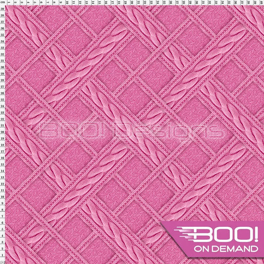 Spandex Printed Knit Check Pink Fabric