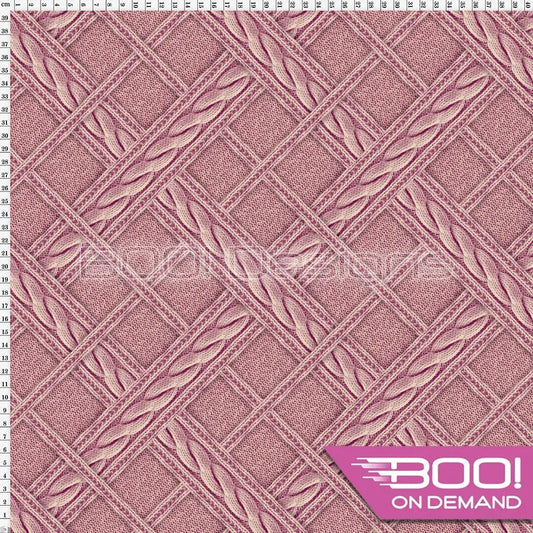 Spandex Printed Knit Check Plum Fabric