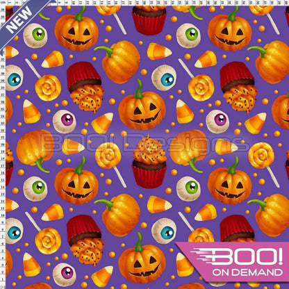 Spandex Pumpkin Party - Fabric