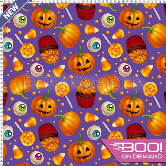 Spandex Pumpkin Party - Fabric