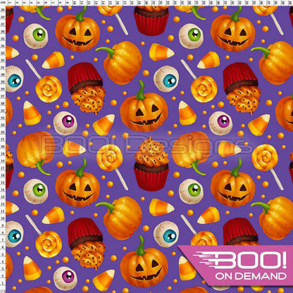 Spandex Pumpkin Party - Fabric