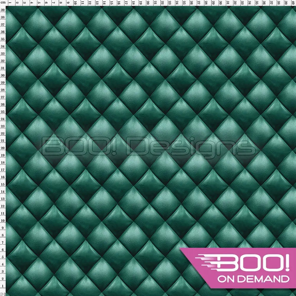 Spandex Quilted Leather Forest Fabric