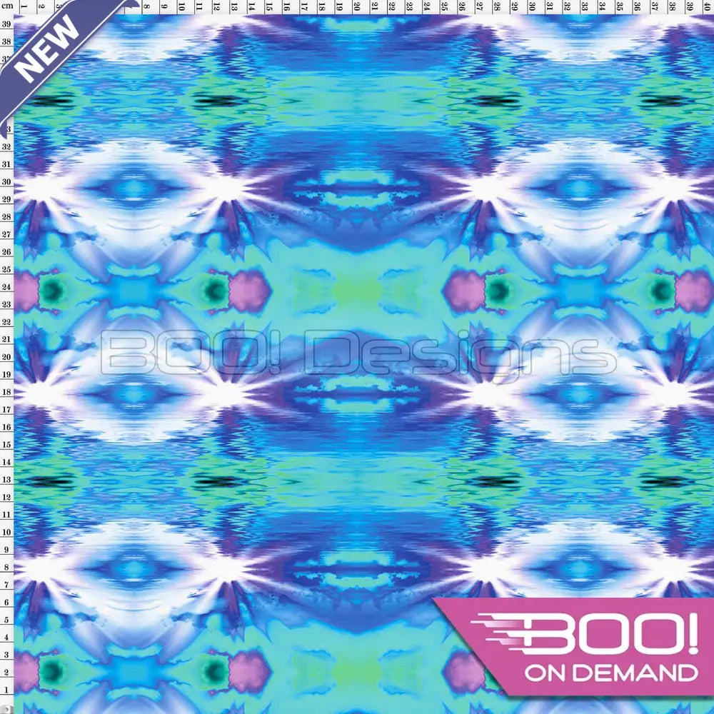 Spandex Reflection Blue Green - Fabric