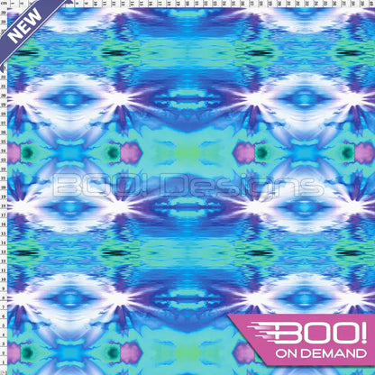 Spandex Reflection Blue Green - Fabric