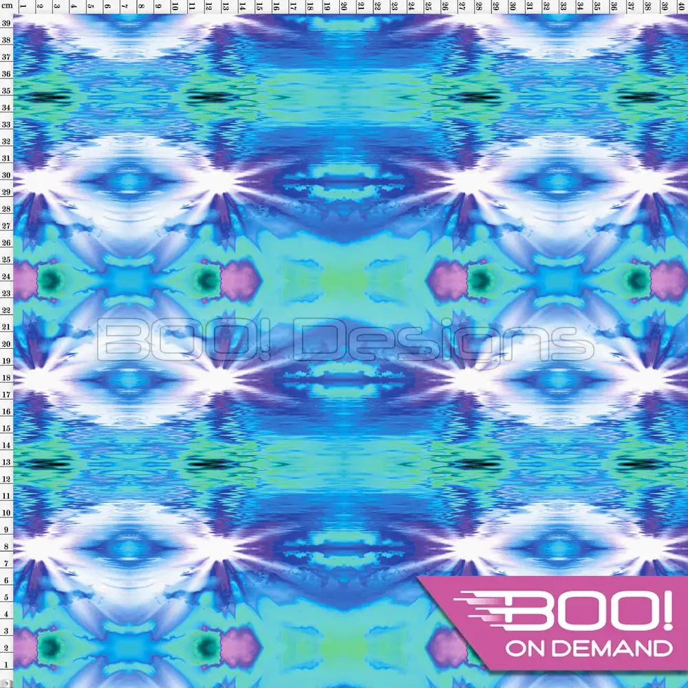 Spandex Reflection Blue Green - Fabric