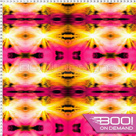 Spandex Reflection Pink Black - Fabric