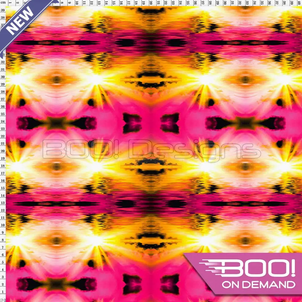 Spandex Reflection Pink Black - Fabric