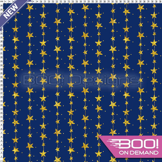 Spandex Reindeer Girl Garland Stars Fabric