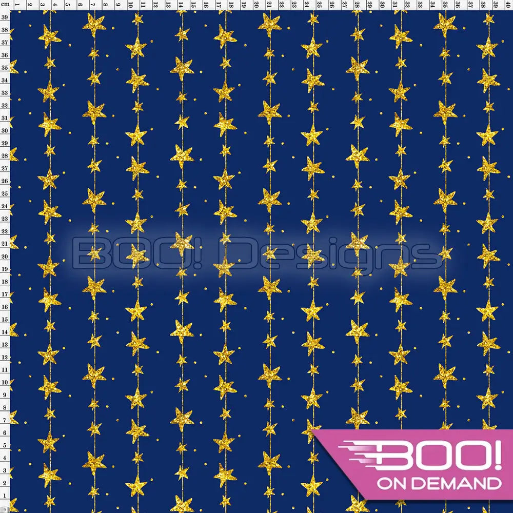 Spandex Reindeer Girl Garland Stars Fabric